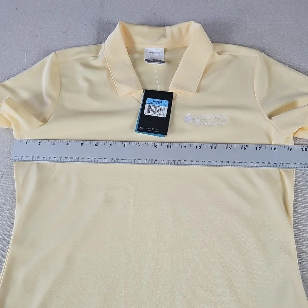 Nike Golf‎ Dri-Fit Womens Medium Polo Embroidered Lakeview Health Logo NWT